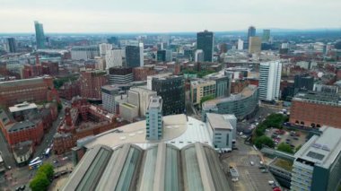 Manchester Piccadilly train station from above - MANCHESTER, UNITED KINGDOM - AUGUST 15, 2022