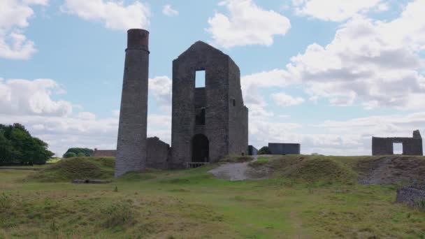 Ancient Ruins Magpie Mine Peak District Travel Photography — Stock Video