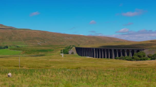 Ribblehead Viaduct Yorkshire Dales National National Park Travel Photography — Vídeo de stock