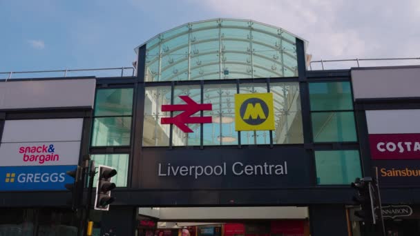Liverpool Central Station Liverpool United Kingdom August 2022 — Stockvideo