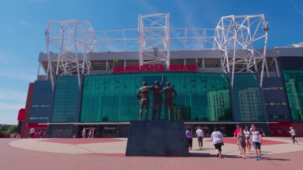 Football Stadium Manchester United Old Trafford Manchester United Kingdom August — Stok video