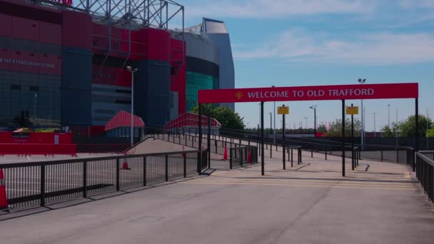 Football Stadium Manchester United Old Trafford Manchester United Kingdom August — ストック動画