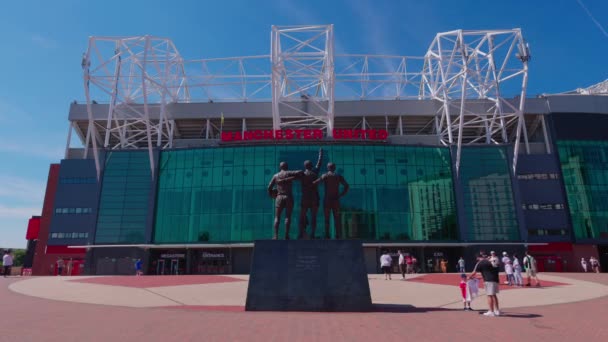 Football Stadium Manchester United Old Trafford Manchester United Kingdom August — Vídeos de Stock