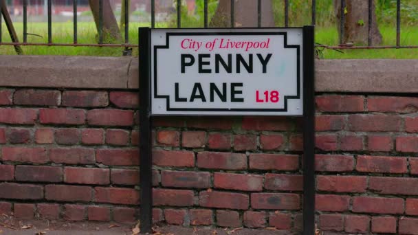 Famous Penny Lane Liverpool Liverpool United Kingdom August 2022 — Wideo stockowe