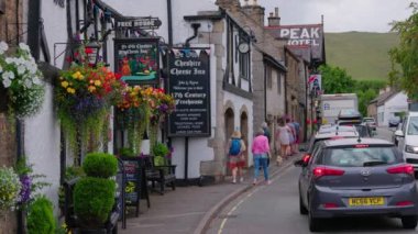 Beautiful village of Castleton in the Peak District - MANCHESTER, UNITED KINGDOM - AUGUST 15, 2022