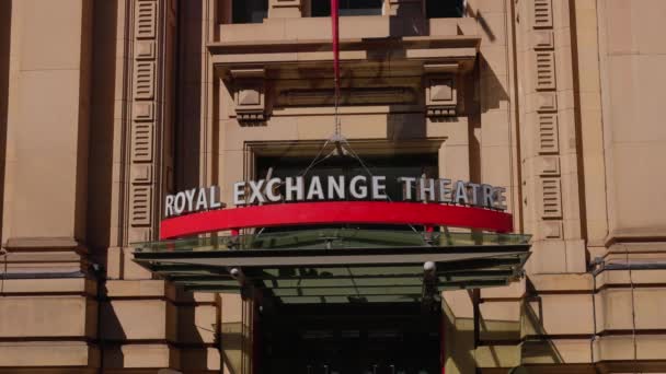 Royal Exchange Theater Staden Manchester Mankester Förenade Kungariket Augusti 2022 — Stockvideo