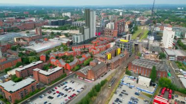 Manchester Piccadilly train station from above - MANCHESTER, UNITED KINGDOM - AUGUST 15, 2022