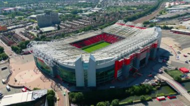 Old Trafford soccer football stadium of Manchester United - MANCHESTER, UNITED KINGDOM - AUGUST 15, 2022