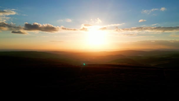 Peak District National Park Aerial View Drone Photography — Stock video