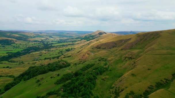 Peak District National Park Aerial View Drone Photography — Stockvideo