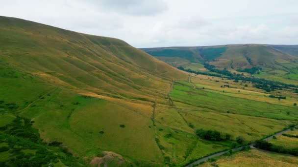 Peak District National Park Aerial View Drone Photography — Vídeo de stock