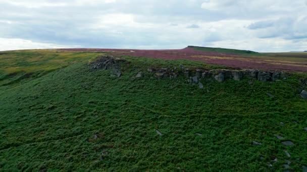 Peak District National Park Aerial View Drone Photography — Stok video