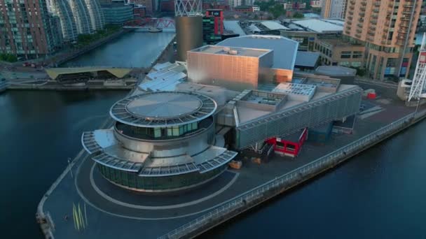 Lowry Manchester Salford Quays Media City Manchester United Kingdom August — Video Stock