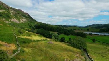Amazing landscape of Lake District National Park from above - drone photography