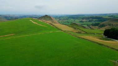Amazing landscape of Peak District National Park - aerial view - drone photography
