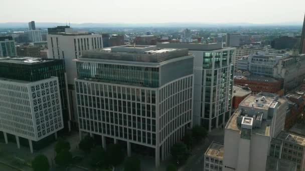 Сити Центр Манчестера Вид Воздуха Manchester United Kingdom August 2022 — стоковое видео
