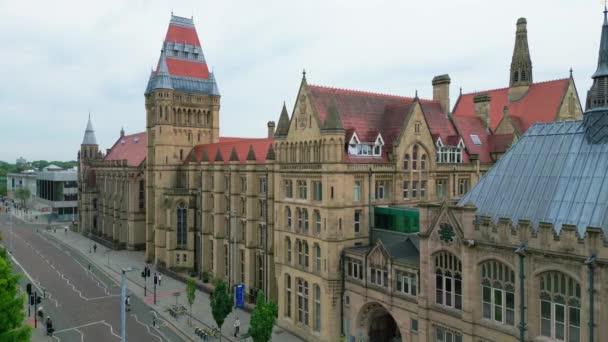 Manchester Museum University Campus Airview Manchester United Kingdom Augaugust 2022 — 비디오