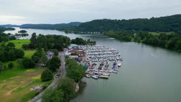 Windermere Lake District National Park Aerial View Windermere United Kingdom — Vídeo de stock