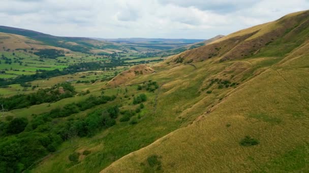 Peak District National Park Αεροφωτογραφία Drone — Αρχείο Βίντεο