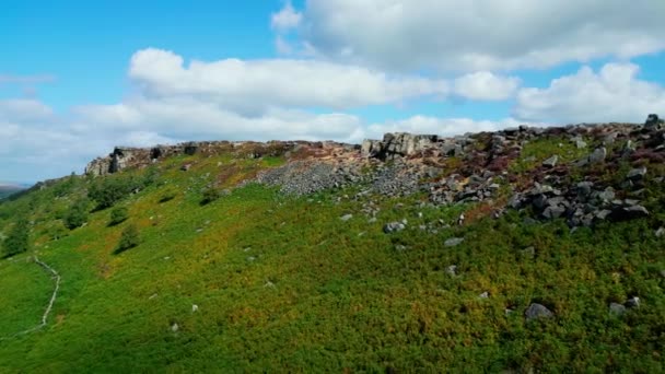 Peak District National Park Aerial View Drone Photography — Vídeos de Stock