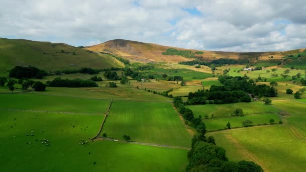 Peak District National Park Aerial View Drone Photography — ストック動画