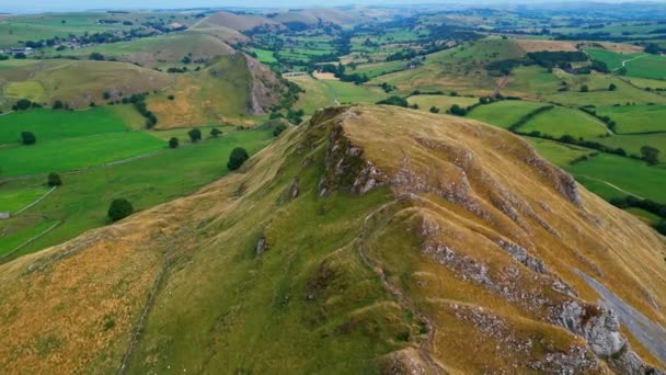 Chrome Hill Parkhouse Hill Peak District National Park Drone Photography — Stock video