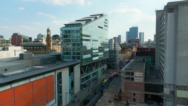 Volo Sopra Deansgate Street Manchester Manchester Regno Unito Agosto 2022 — Video Stock