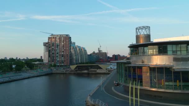 Modern Media City District Manchester Manchester United Kingdom August 2022 — стоковое видео