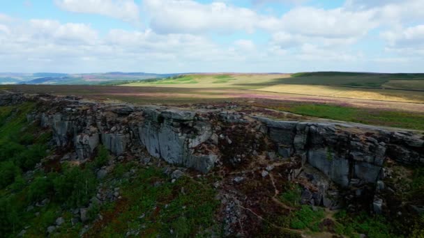 Peak District National Park Aerial View Drone Photography — Stockvideo