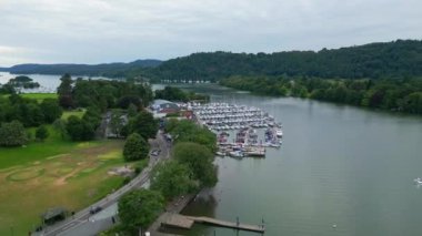 Windermere Lake in the Lake District National Park - aerial view - drone photography
