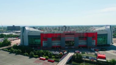 Old Trafford soccer football stadium of Manchester United - MANCHESTER, UNITED KINGDOM - AUGUST 15, 2022