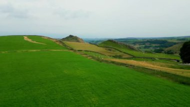 Amazing landscape of Peak District National Park - aerial view - drone photography