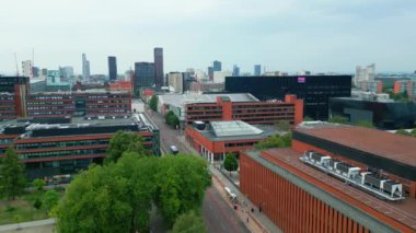 University of Manchester from above - MANCHESTER, UNITED KINGDOM - AUGUST 15, 2022