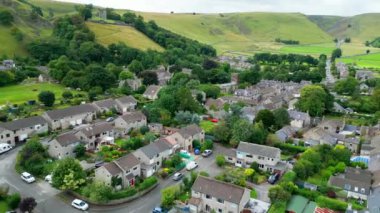 Peak District Ulusal Parkı 'ndaki Castleton Köyü - Manşetçi, Birleşmiş KINGDOM - 15 Ağustos 2022