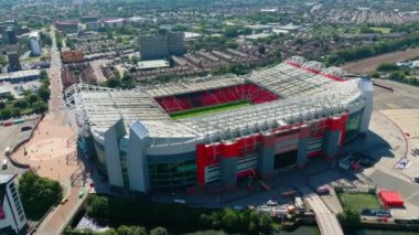 Old Trafford soccer football stadium of Manchester United - MANCHESTER, UNITED KINGDOM - AUGUST 15, 2022