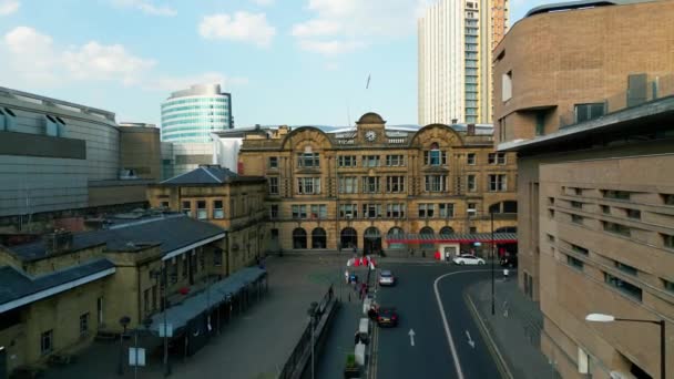 Victoria Station Manchester Aerial View Manchester United Kingdom August 2022 — Stok video