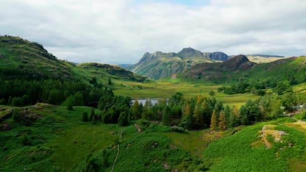 Amazing Landscape Lake District National Park Wrynose Pass Drone Photography — Vídeo de Stock