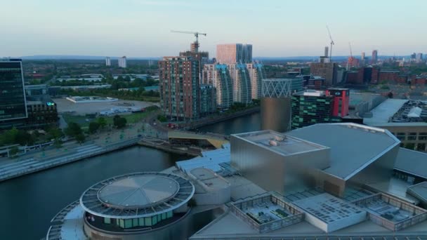Lowry Manchester Salford Quays Media City Manchester United Kingdom August — Stockvideo