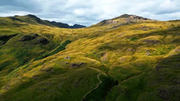 Lake District National Park Aerial View Drone Photography — Vídeo de Stock