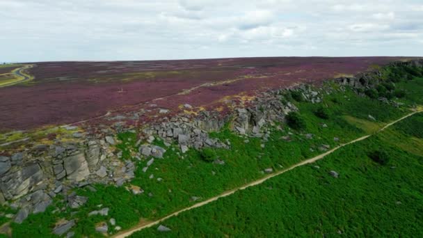 Peak District National Park Aerial View Drone Photography — Vídeos de Stock