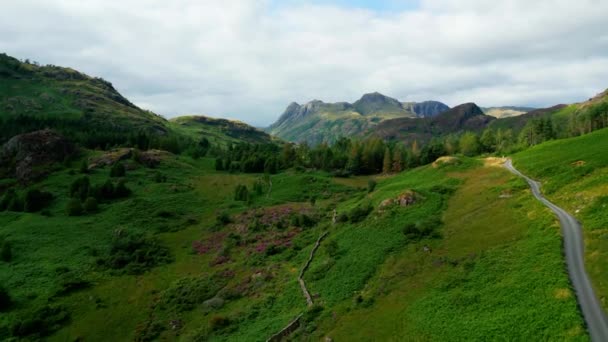 Lake District National Park Aerial View Drone Photography — Vídeo de stock