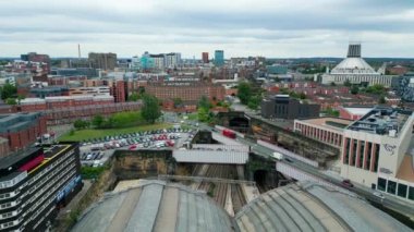 Liverpool Lime Street Station - the main train station from above - LIVERPOOL, UNITED KINGDOM - AUGUST 16, 2022