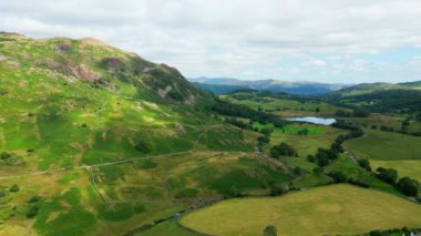 Amazing landscape of Lake District National Park from above - drone photography