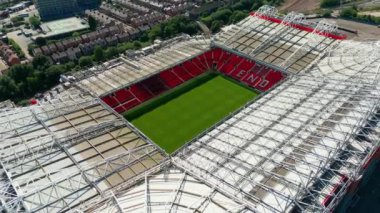 Old Trafford soccer football stadium of Manchester United - MANCHESTER, UNITED KINGDOM - AUGUST 15, 2022