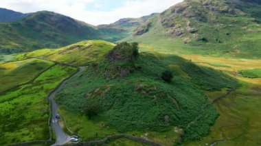 Amazing landscape of Lake District National Park from above - drone photography