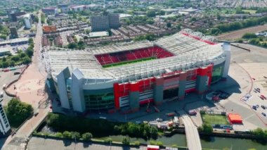 Old Trafford soccer football stadium of Manchester United - MANCHESTER, UNITED KINGDOM - AUGUST 15, 2022
