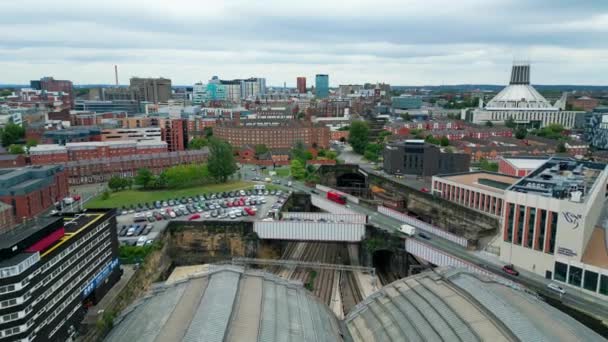 Liverpool Lime Street Station Main Train Station Liverpool United Kingdom — Stockvideo