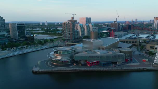 Lowry Manchester Salford Quays Media City Manchester United Kingdom August — Stockvideo