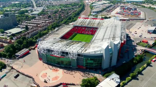 Старый Траффорд Футбольный Стадион Манчестер Юнайтед Manchester United Kingdom August — стоковое видео