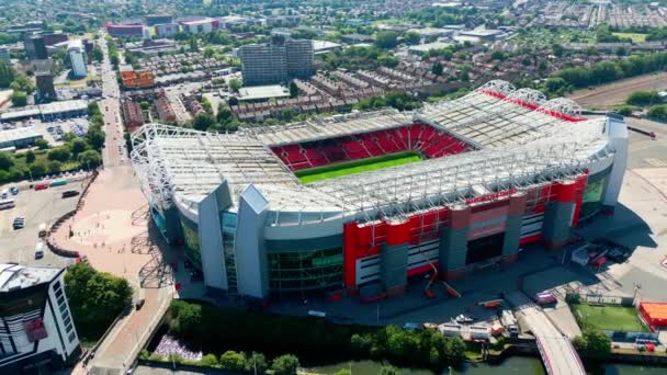 Old Trafford Soccer Football Stadium Manchester United Manchester United Kingdom — Vídeo de Stock